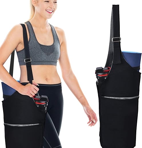 Adjustable Yoga Mat Bag with Pockets