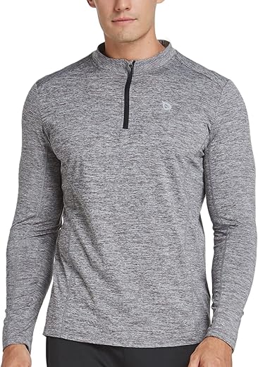 BALEAF Men's Quarter Zip Running Top