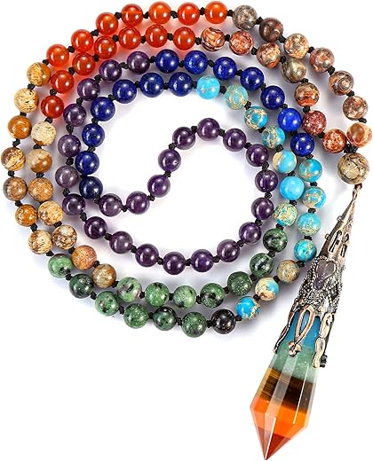 Chakra 108 Mala Prayer Beads Necklace