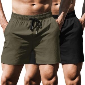 COOFANDY Men's Running Gym Shorts 2-Pack