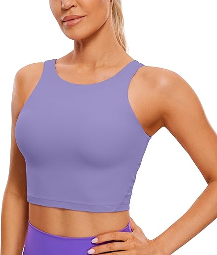 High Neck Longline Sports Bra