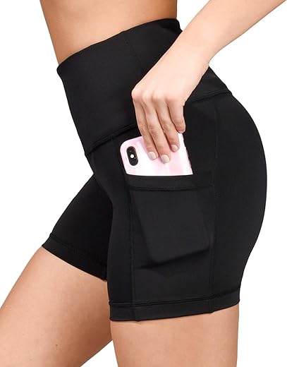 High Waist Biker Shorts with Pockets