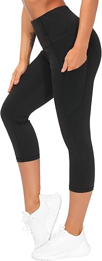 High Waist Yoga Capris with Pockets