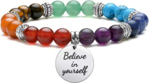 Jovivi 7 Chakra Gemstone Bracelets for Women