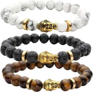 Jovivi Unisex Energy Stone Stretch Bracelets