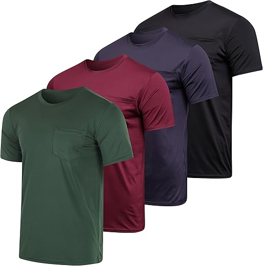 Men's Dry-Fit Performance Athletic T-Shirt Pack