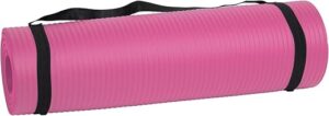 Mind Reader Pink Yoga Mat With Strap