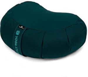 Organic Crescent Zafu Meditation Pouf - Teal