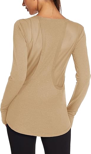 PINSPARK Long Sleeve Yoga Workout Top